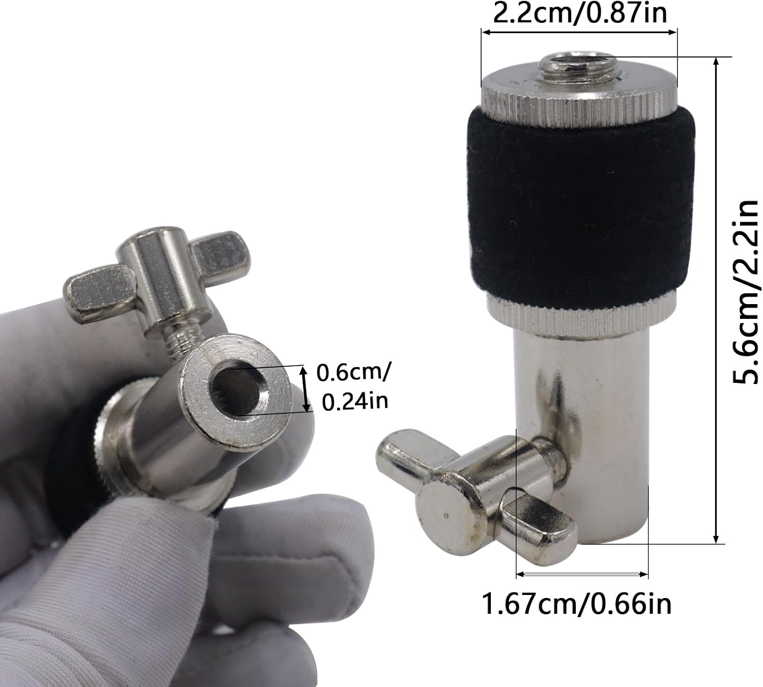 CashBeat 2Pcs Hi-Hat Clutch, Cymbal Seat Holder, 22mm Drum Kit Accessories