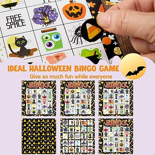 JOYIN 28 Players Halloween Bingo Cards Set, Halloween Bingo Game for School Classroom Family Group Activities, Halloween Party Supplies Adults Kids Indoor Board Games - image 4