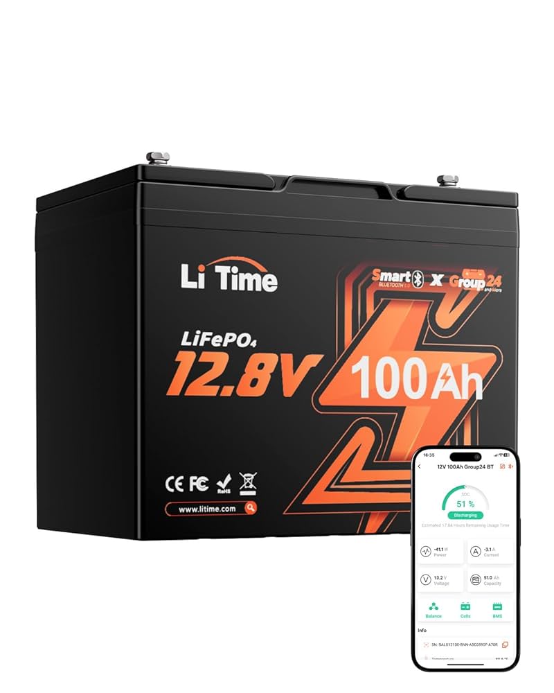 【LiTime】12V100Ah LiTime Best 12V 100Ah Lithium Battery for Trolling Motor