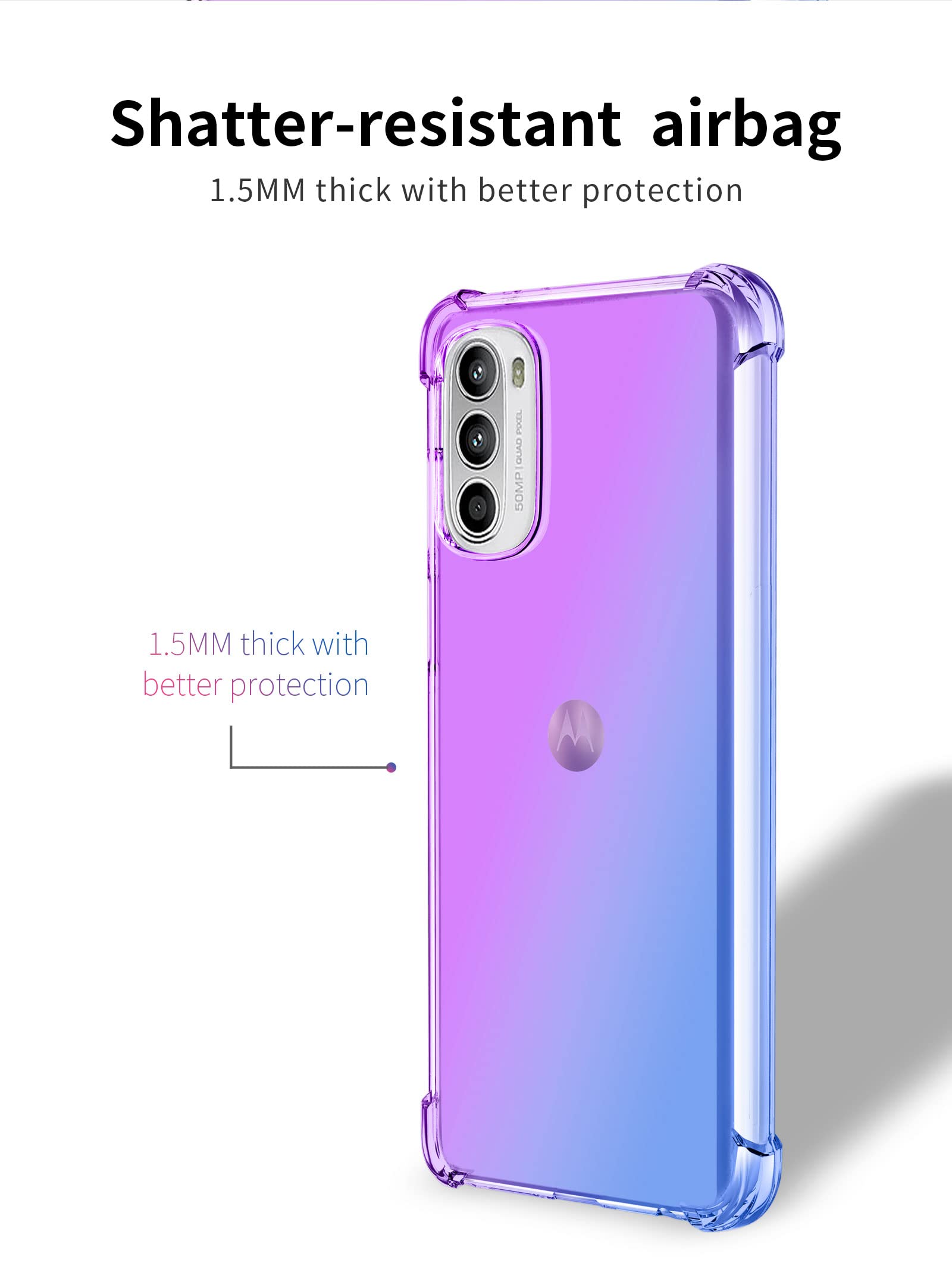 Custodia Per Motorola Moto E32/E32s Kwmobile - Cover In Silicone TPU Con Cordino E Design Fiori Di Ciliegio - Foto 10
