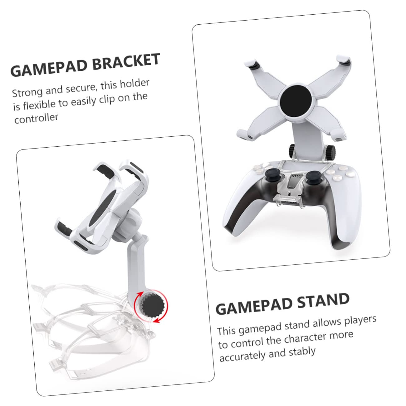 OSALADI 2pezzi Supporto Per Gamepad Wireless e Smartphone Supporto Ergonomico Per Giocare Con Comfort Compatibile Altri Dispositivi