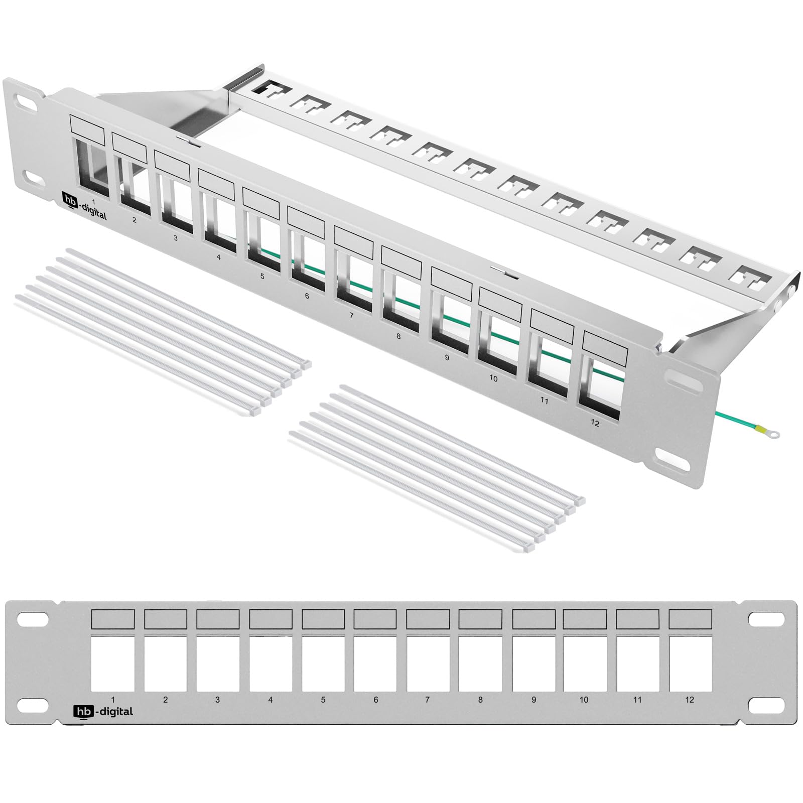 19 Leer-Patchpanel für Keystone Module - 24 Port - 1 HE - , 15,97