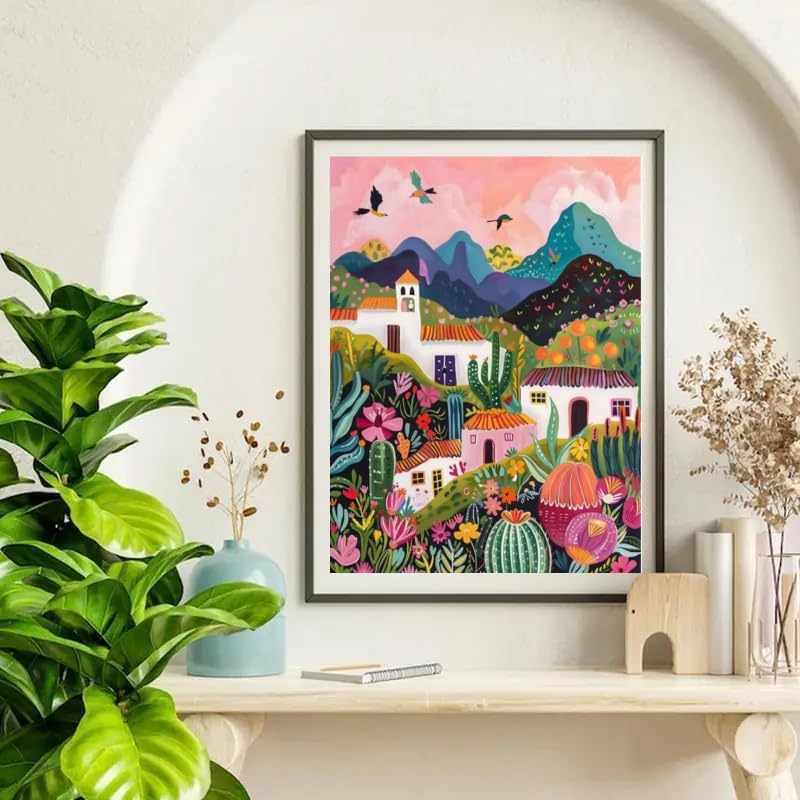 FURONGHUAK Pintura Por Números Para Adultos – Lienzo De 40x50cm Con Flor De Loto – Kit De Pintura Al Óleo DIY Con Pigmentos Acrílicos Sin Marco – Incluye Pinceles Y Guía De Colores