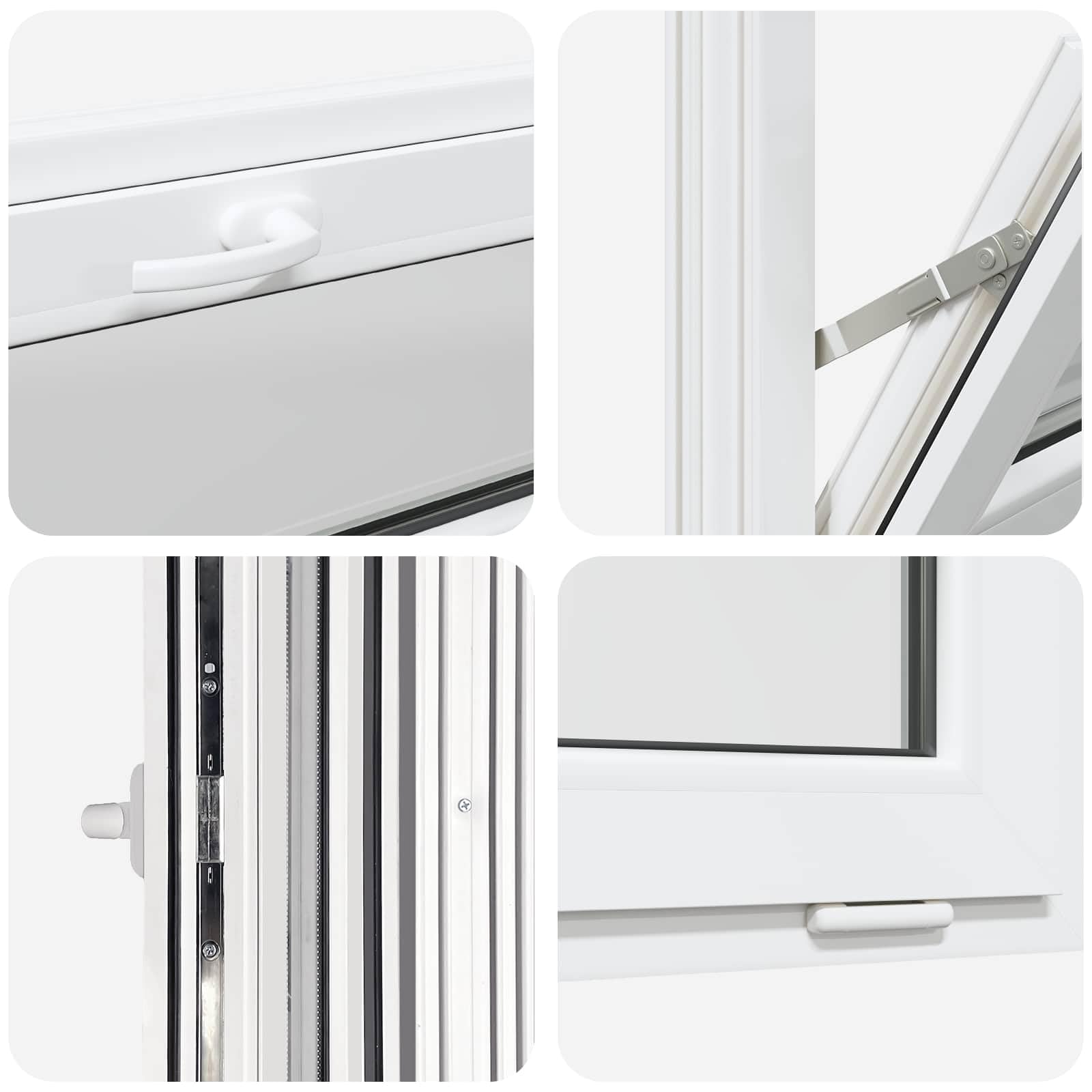 vidaXL Finestra per seminterrato RISOR 100 x 40 cm PVC e Vetro Bianco, Design Moderno per Seminterrato, Installazione di finestra rettangolare, finestre in PVC durevoli per luce e ventilazione