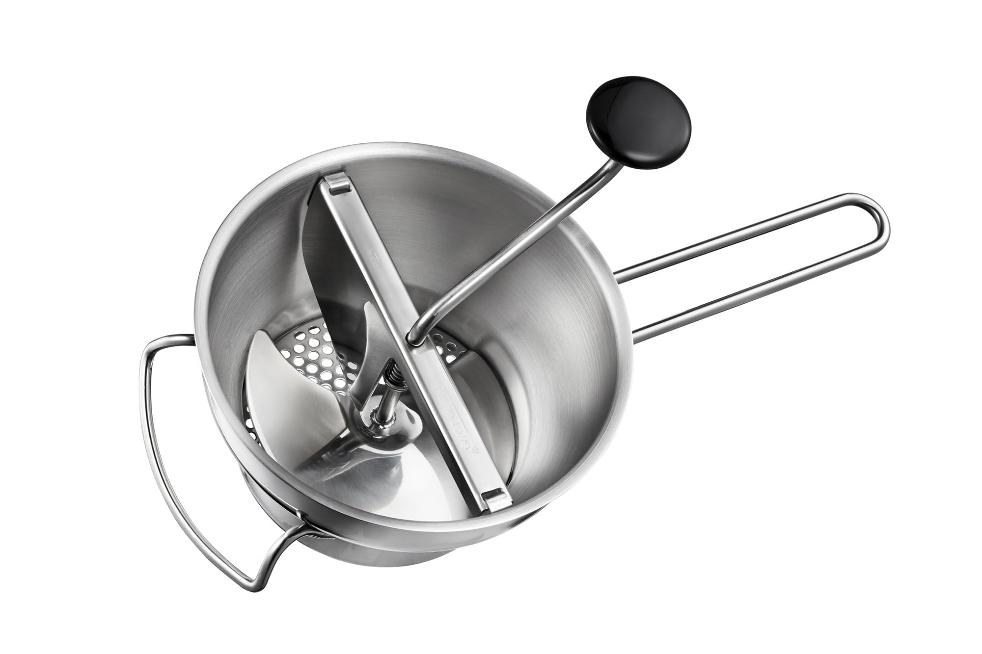 GEFU Passiergerät Flotte Lotte® Bundle Set - Manuelle Edelstahl-Passiermühle inklusive 4 auswechselbarer Lochscheiben in 1mm, 2mm, 3mm & 8mm