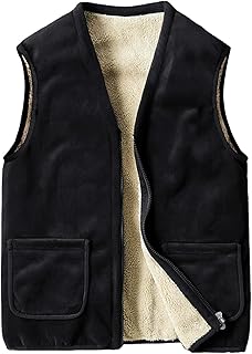 [Manatsulife] メンズ ボア ボアフリース ベスト フルジップベスト Ｖネック 軽量 裏起毛 父の日 防寒対策 暖かい 冬 登山 アウトドア MJ2019
