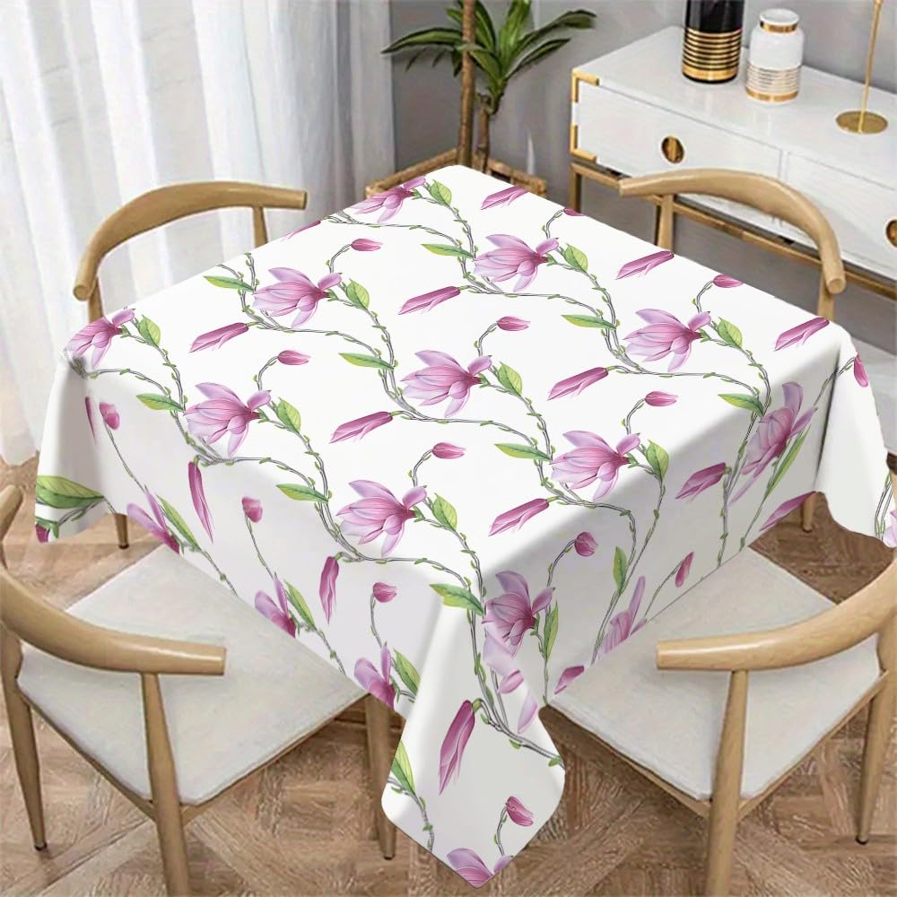 Nappe de Table pour Cuisine et Jardin Magnolia Motif Printemps 100x100 cm