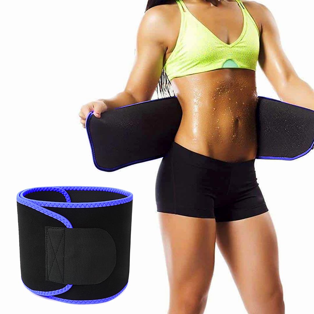 HotooThe New Favorite Of Fitness Fashion, Sweat Belt, Postpartum Abdominal Adjustment Velcro To Help You Recover Your Body! Blue
