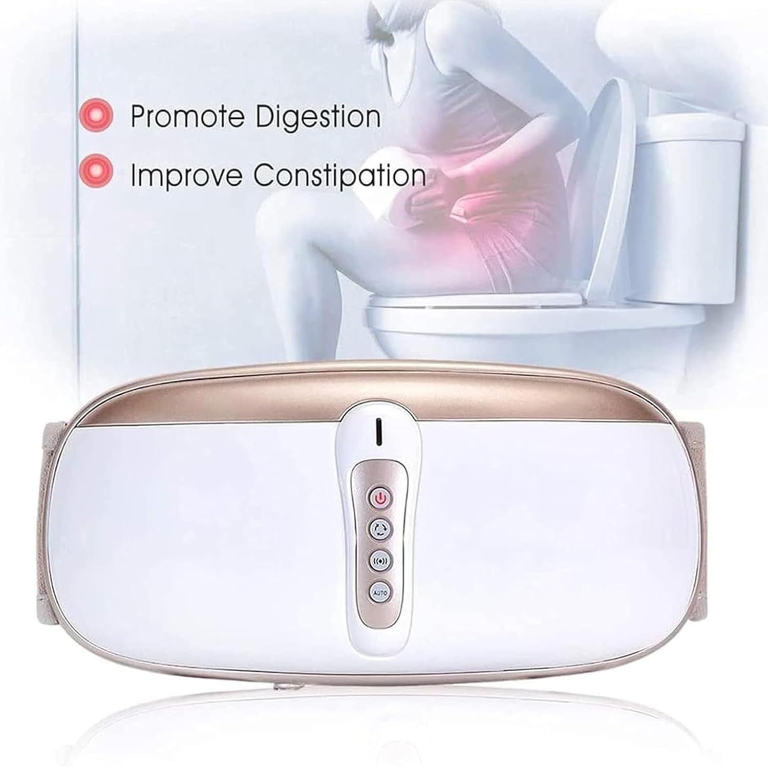 Cinturón Eléctrico para Adelgazar Cintura, Máquina Inalámbrica para Eliminar Grasa, 4 Ajustes De Vibración, Calefacción por Infrarrojos, Masajeador De Brazos Abdominales, para Bajar De Peso