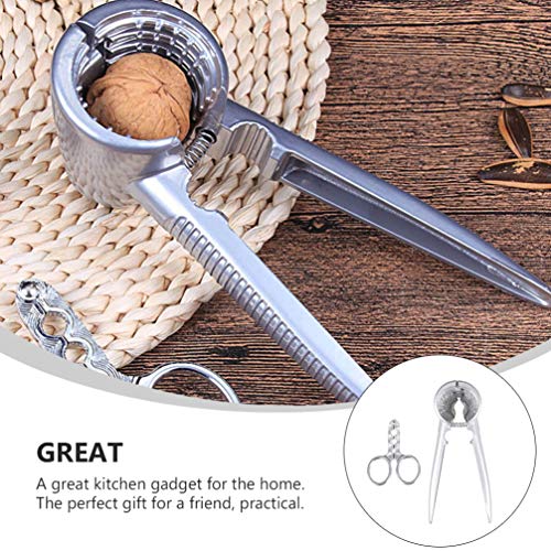 FAVOMOTO 2Pcs Ferramenta para Abridor de Alicate de Nogueira Alicate de Sementes de Melão Tesoura Al