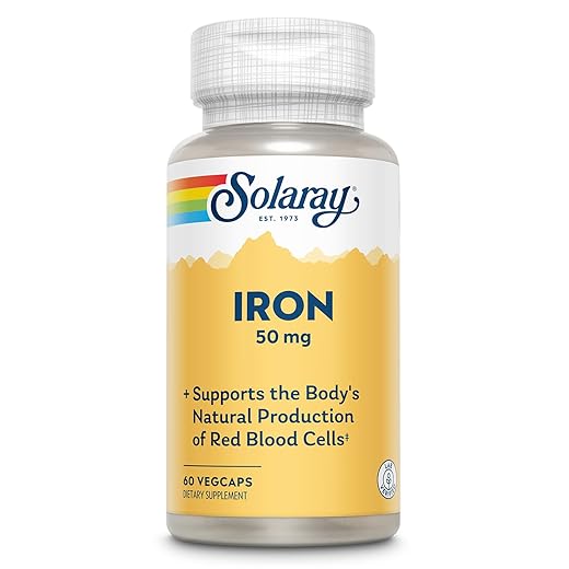 Solaray Iron Capsules 50 mg with Herbs