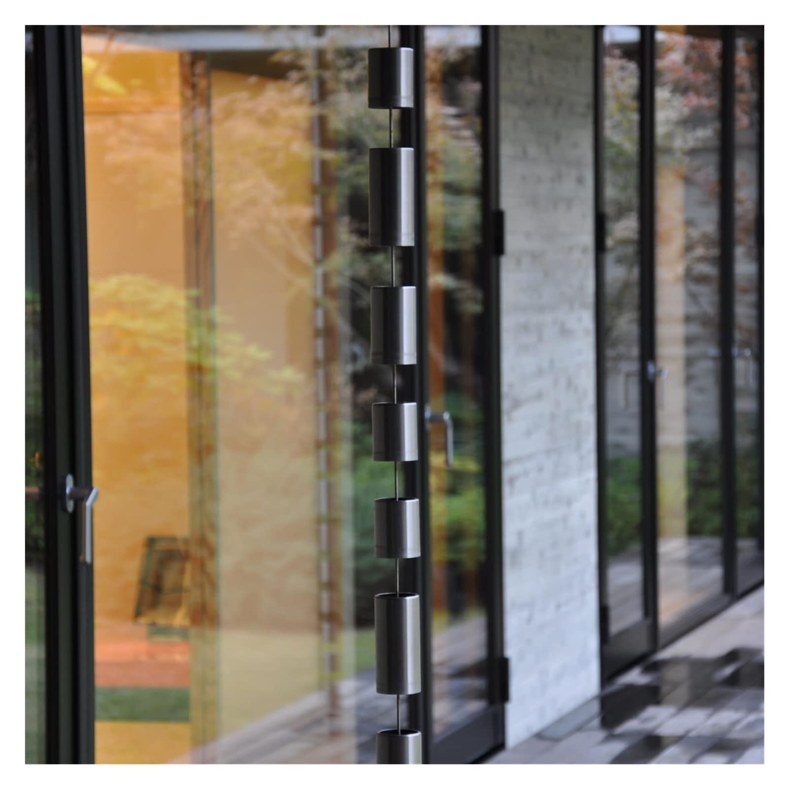 Rain Chains, Direct Modern Loop Rain Chain for Downspouts, 8.5FT, Rain Chains for Gutters for Heavy Rain, House and Garden Decor Gutter downspout Extension (Color : Black, Size : 2.6M)