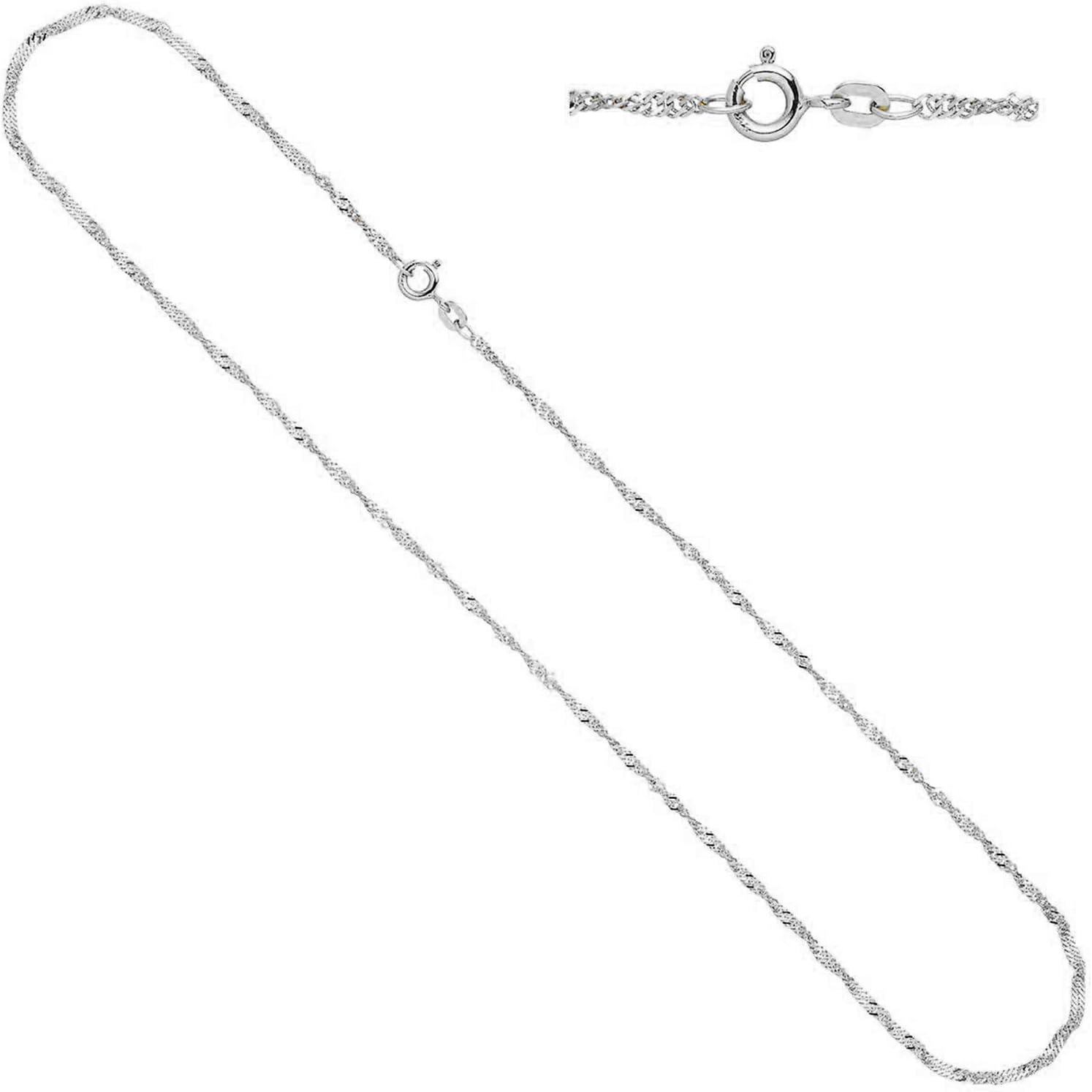 PORI JEWELERS 18K Gold 1.8MM Singapore Chain Necklace- Available in Yellow, White or Rose -14"-30"