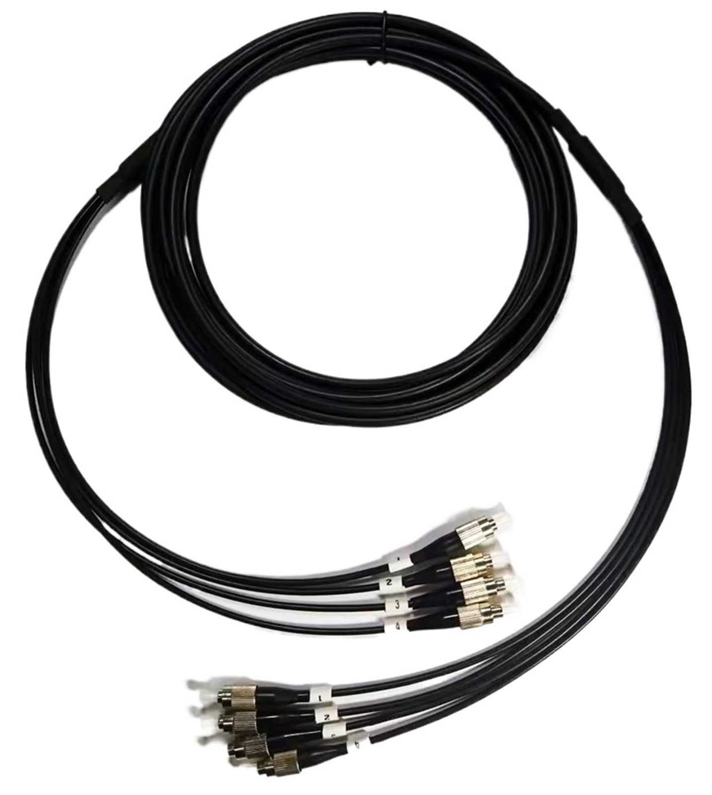Cavalier blindé 4C TPU 60m70m80m100m120m LC à FC SC St multimode OM1 OM2 4 noyaux 5mm Extension Cordon de raccordement Fibre Optique extérieur(120m LC-LC)
