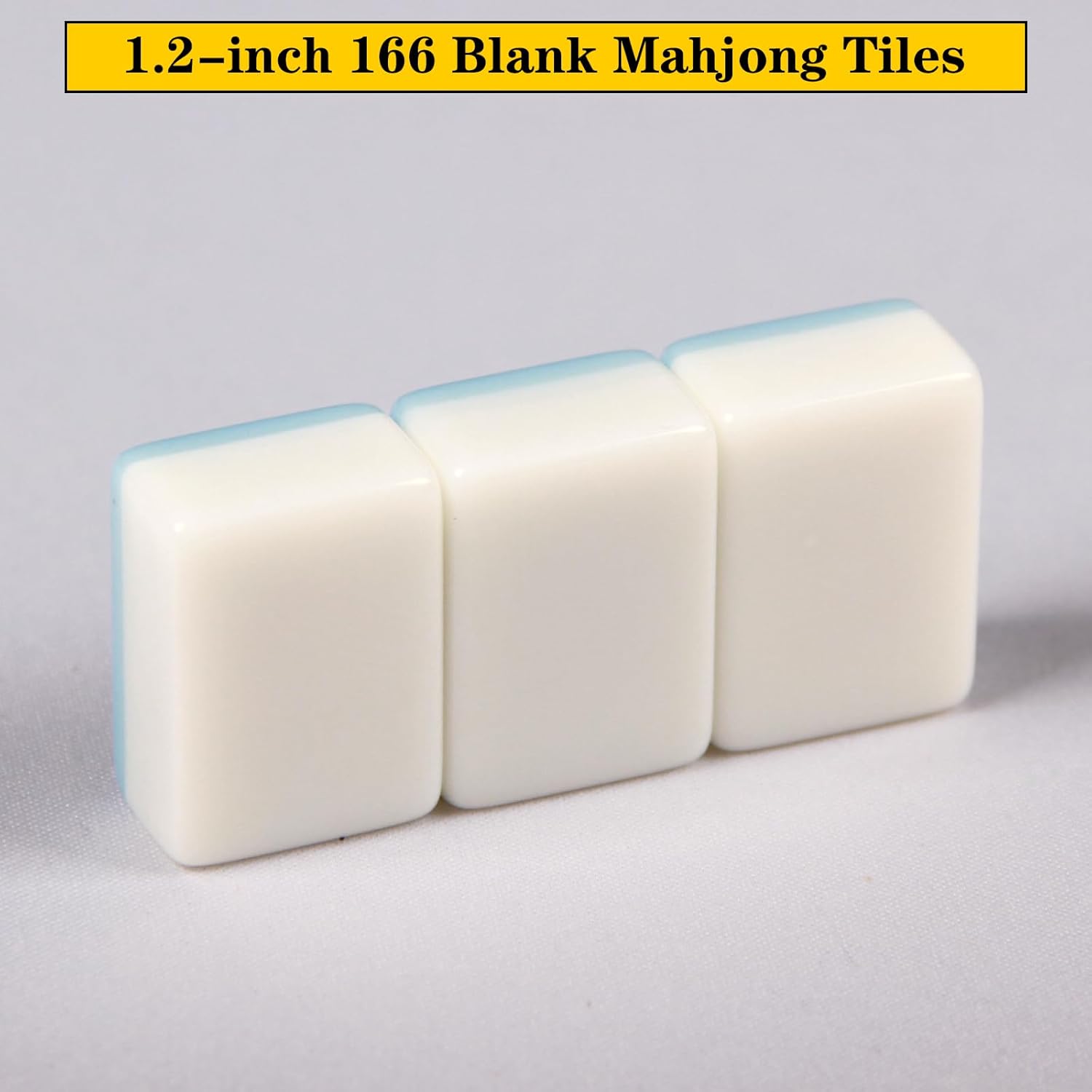 Blue Blank Mahjong Tile 1.2-inch Mahjong Tile 166 Blank Mahjong Tile Set