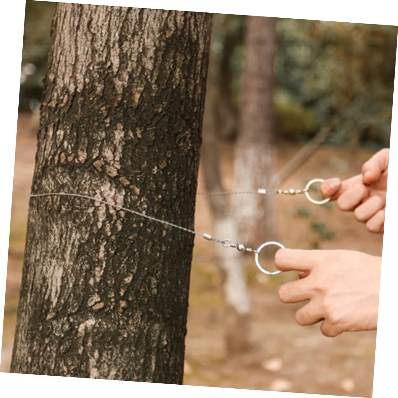 Mipcase Survival Chain Survival Accessory Pocket Spiral Wire Saw for Hiking Camping