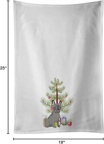 Miniatura 4 de Caroline's Treasures WDK3047WTKT - Juego de 2 toallas de cocina blancas y azules de Navidad (19 x 25 pulgadas), multicolor