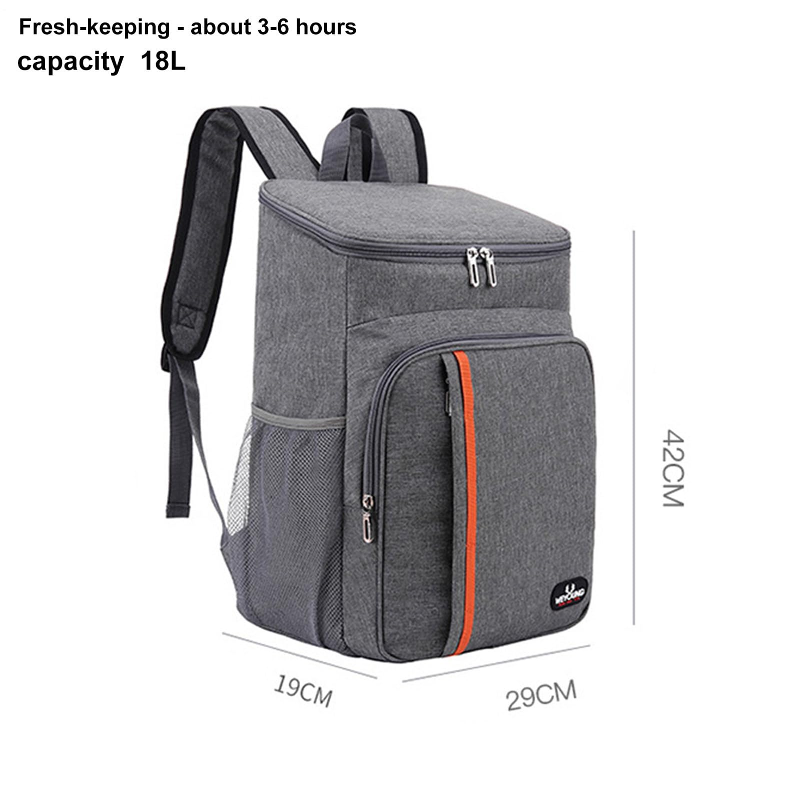 Mochila Aislada - Térmica De 18 litros, Aislante A Prueba De Fugas Multifuncional | Blsa De Almacenamiento Portátil para Picnic Al Aire Libre, Refrigerador para Viajes, Camping, Senderism