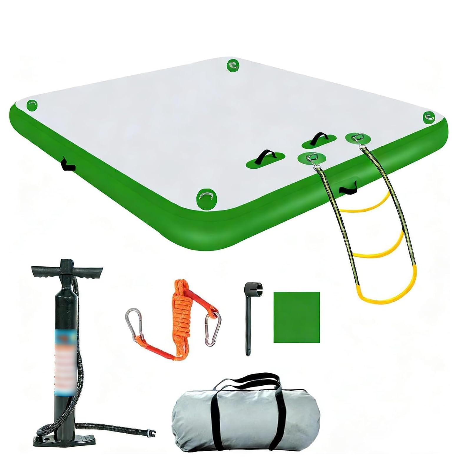Aufblasbare Schwimmdock-Wasserplattform, inklusive Strickleiter