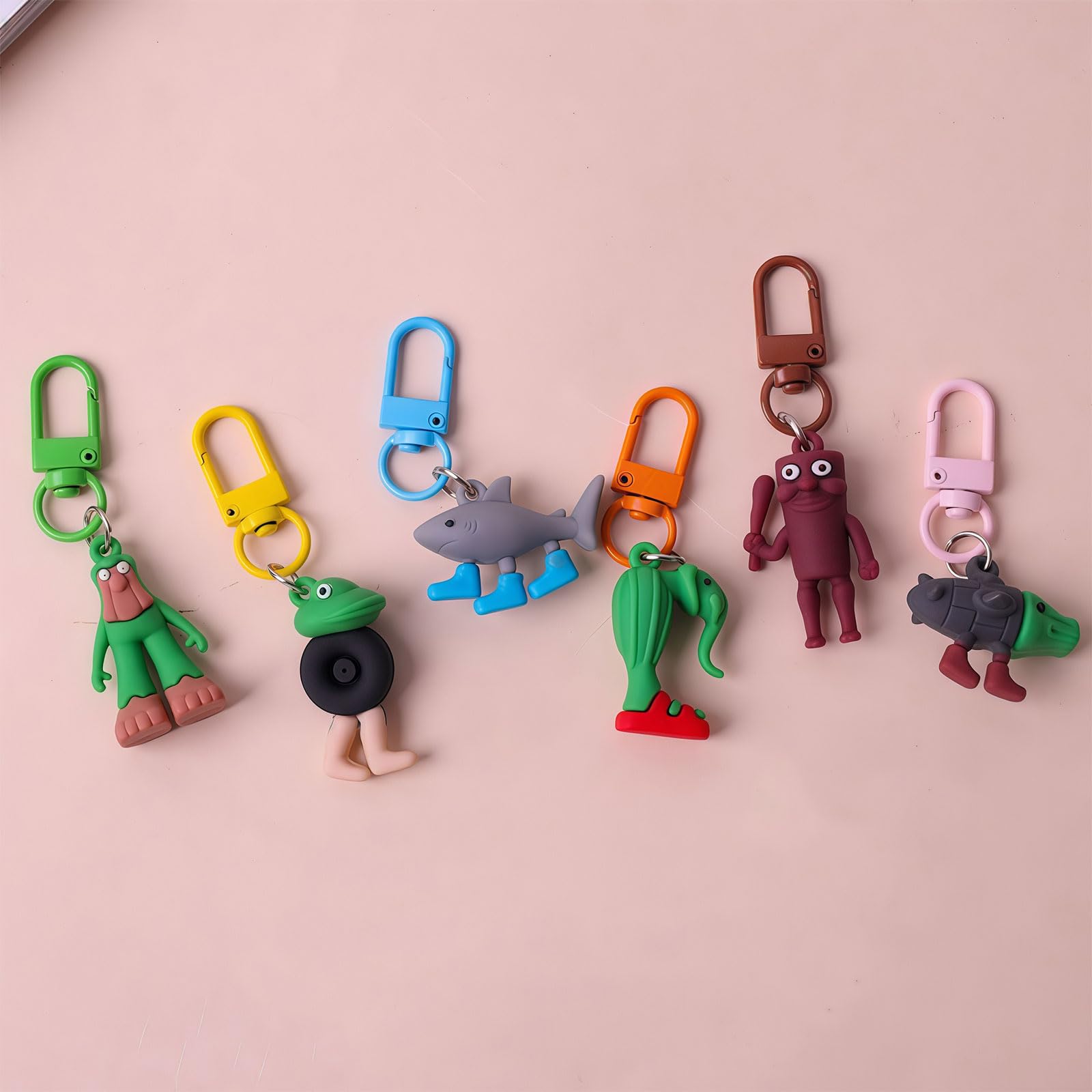 SSKHE 9PCS Italian Brainrot Meme Figures, Tralalero Tralala Tung Tung Tung Sahur Fidget Toys Anime Figure Keyring Set - Image 3