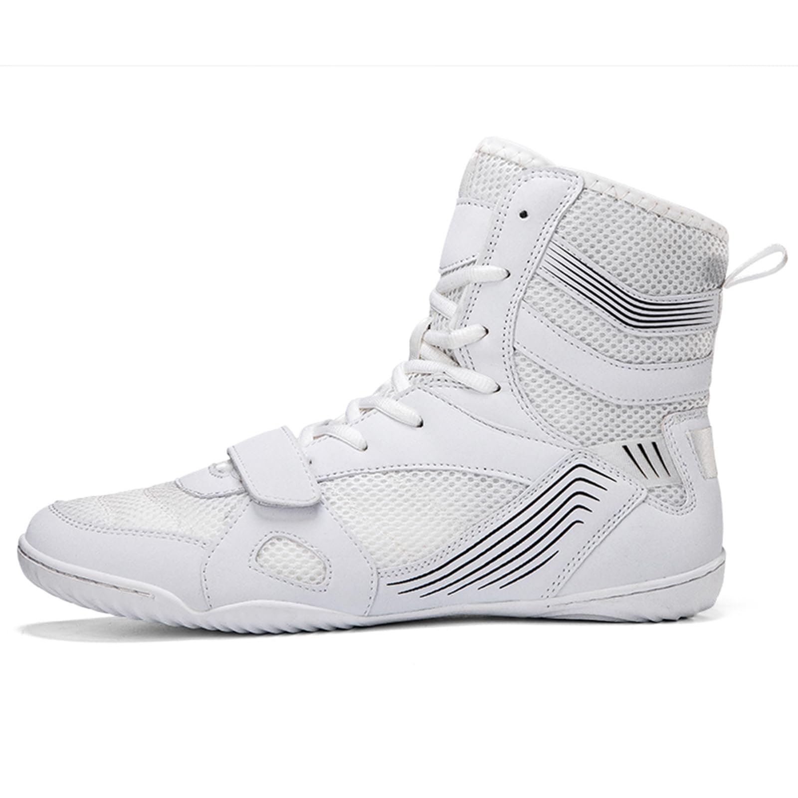 Botas De Boxeo para Hombres, Calzado De Lucha para Adultos Jóvenes Zapatillas para Entrenar Artes Marciales Mixtas para Mujeres Niños Adolescentes