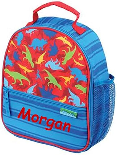 Miniatura 2 de Stephen Joseph Bolsa aislada para niños, estampado de dinosaurio personalizado, bolsa reutilizable para el regreso a clases con nombre