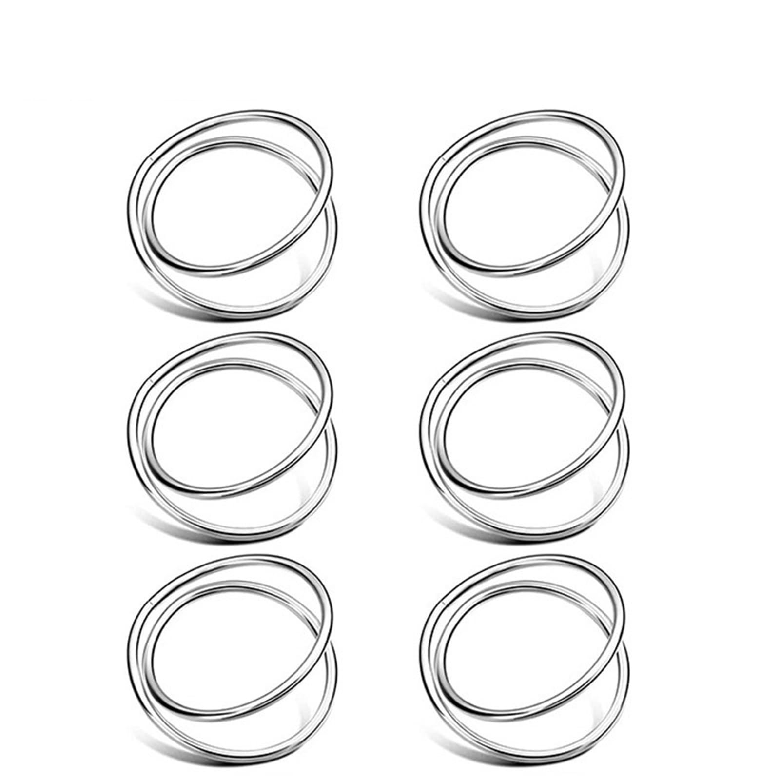12PCS Gold Napkin Rings Alloy Metal Napkin Holders for Wedding Party Dining Table Decor