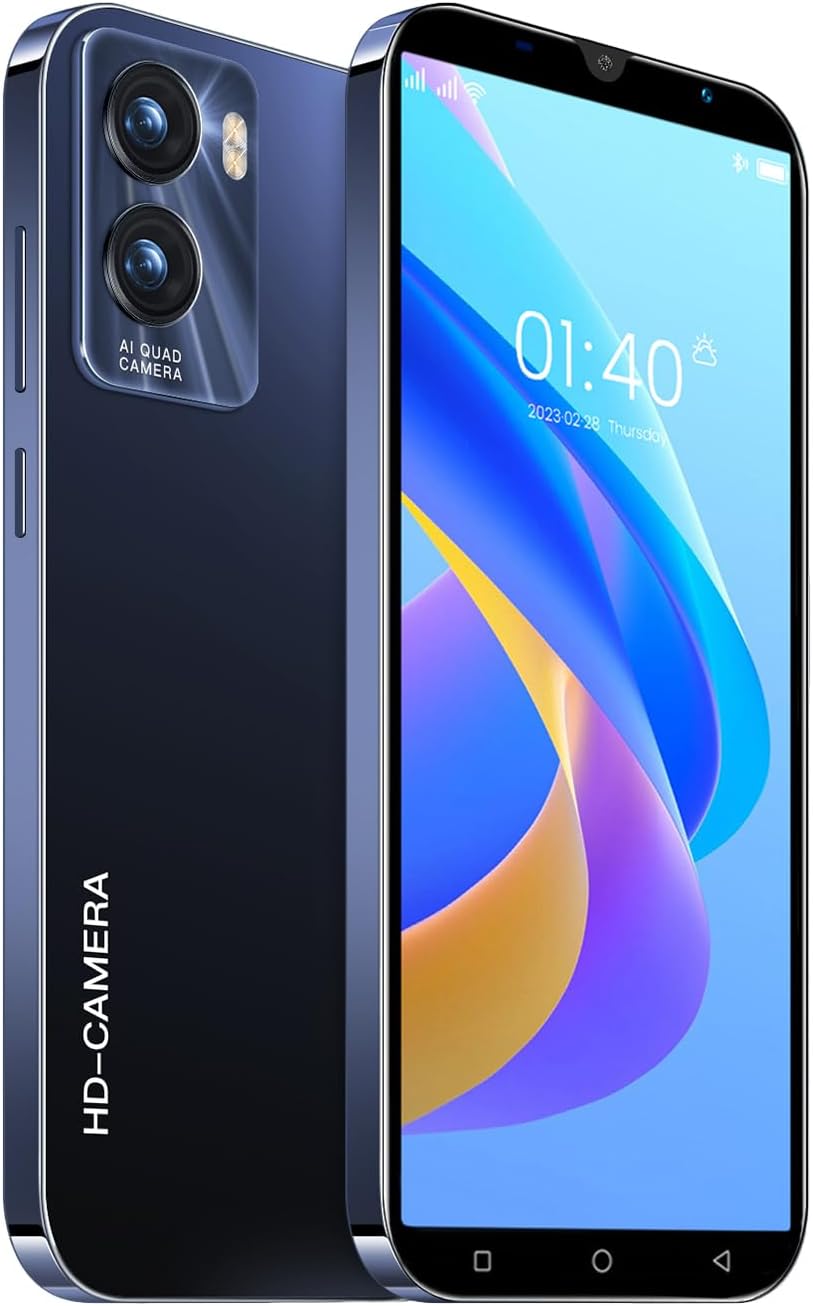 Smartphone Offer of the Day, 5.0 inch IPS Display, 16GB ROM 128GB Expandable, Android 9.0, Dual SIM Dual Camera Cheap 3G Mobile Phones (R35-Black)