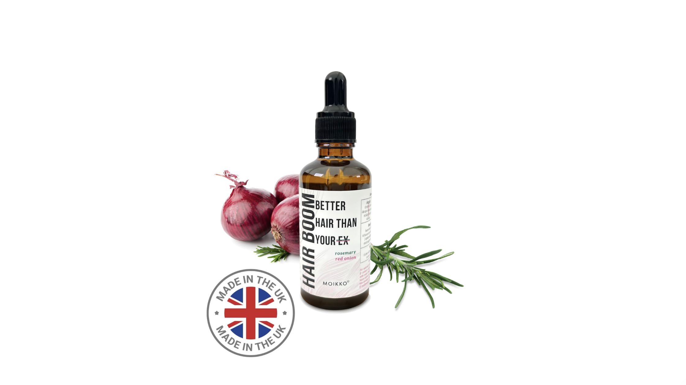 Hair Growth Oil 100% Natural with Castor, Jojoba, Avocado, Hibiscus, Argan, Peppermint, Basil, Aloe, Red Onion - Image 2