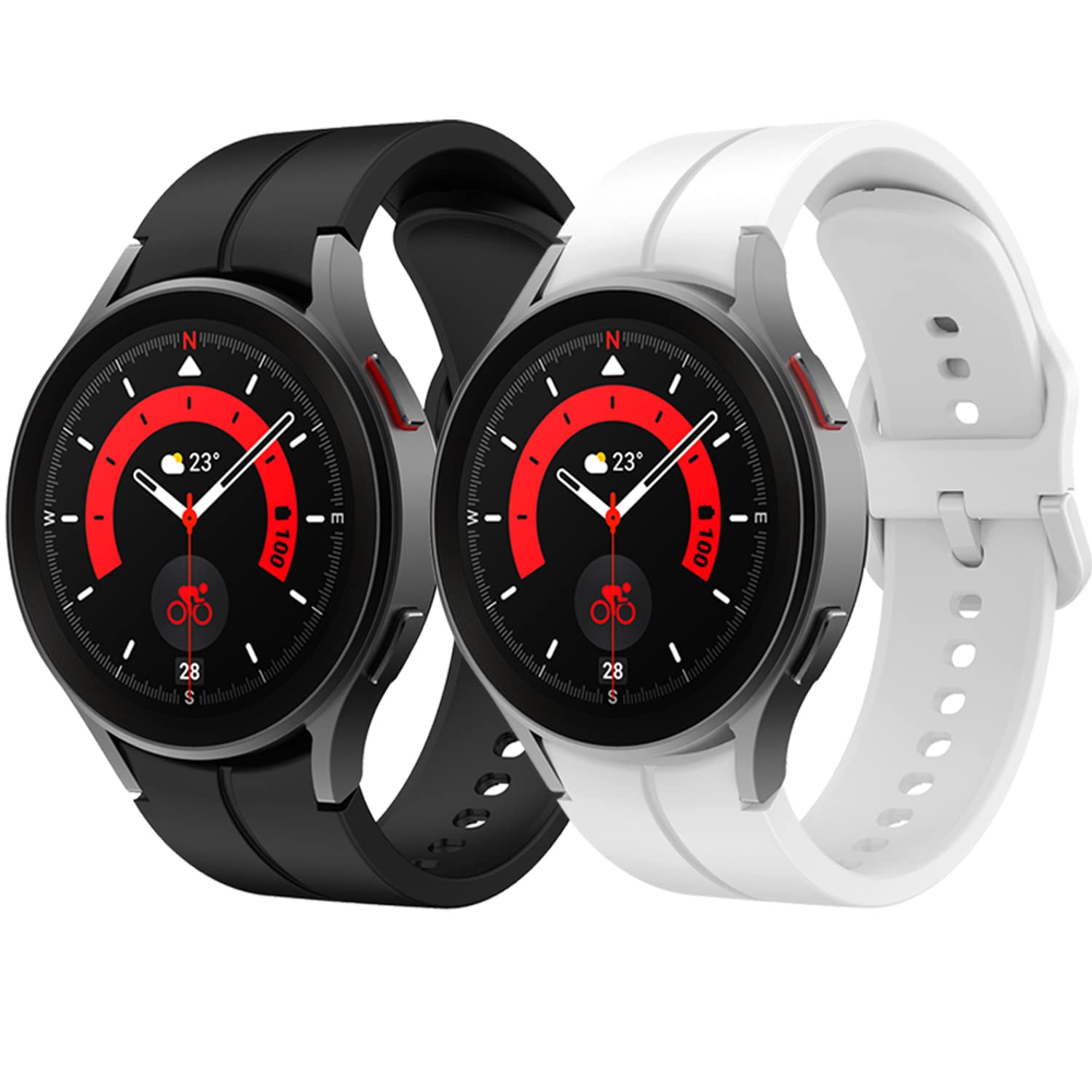 MinggoGalaxy Watch 5 Bands 40mm 44mm/ Galaxy Watch 5 Pro Band 45mm, No Gap Watch Band Replacement for Galaxy Watch 4 Band 40mm 44mm/ Galaxy Watch 4 Classic Band 42mm 46mm