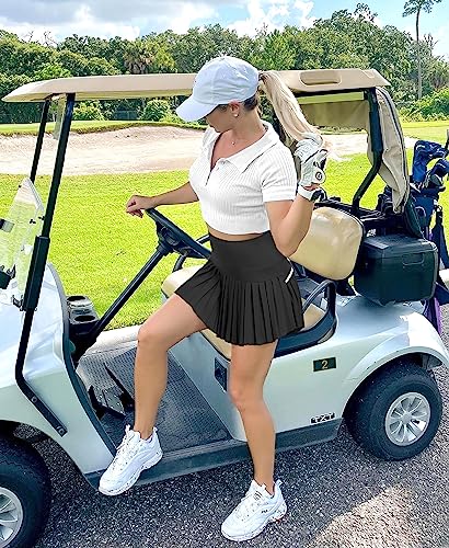 Image of JoyGirl Womens Pleated Tennis Skirt with Shorts High Waisted Golf Skort Mini Skirt Workout Skirt Athletic Skorts with Pockets