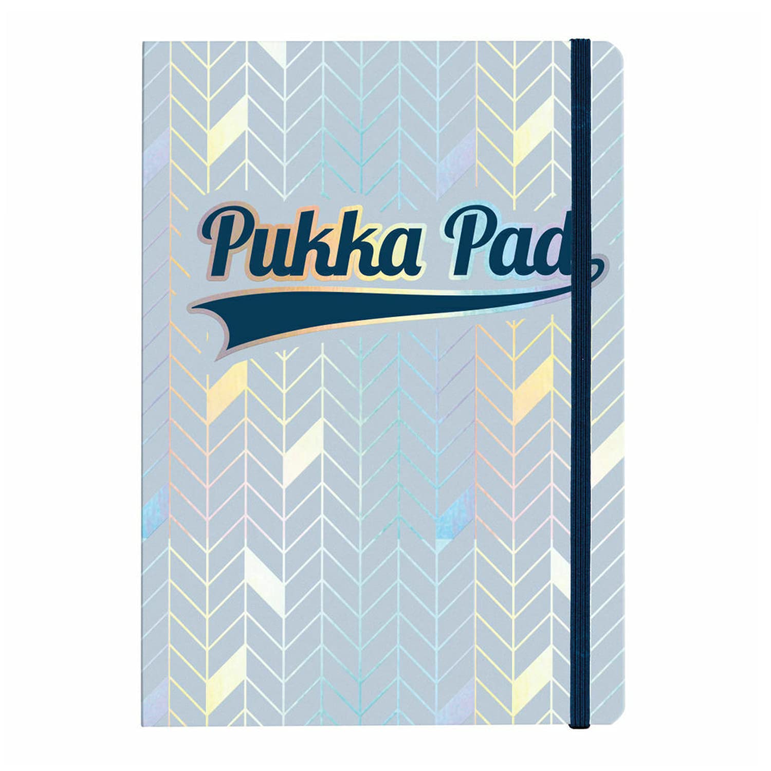 Pukka Pad A5 Size Single Line Ruled Journal 96 Pages Elasticated Closure Perfect Bound Light Blue Designer Cover College Ruled 80gsm Dairy Writing Glee Series