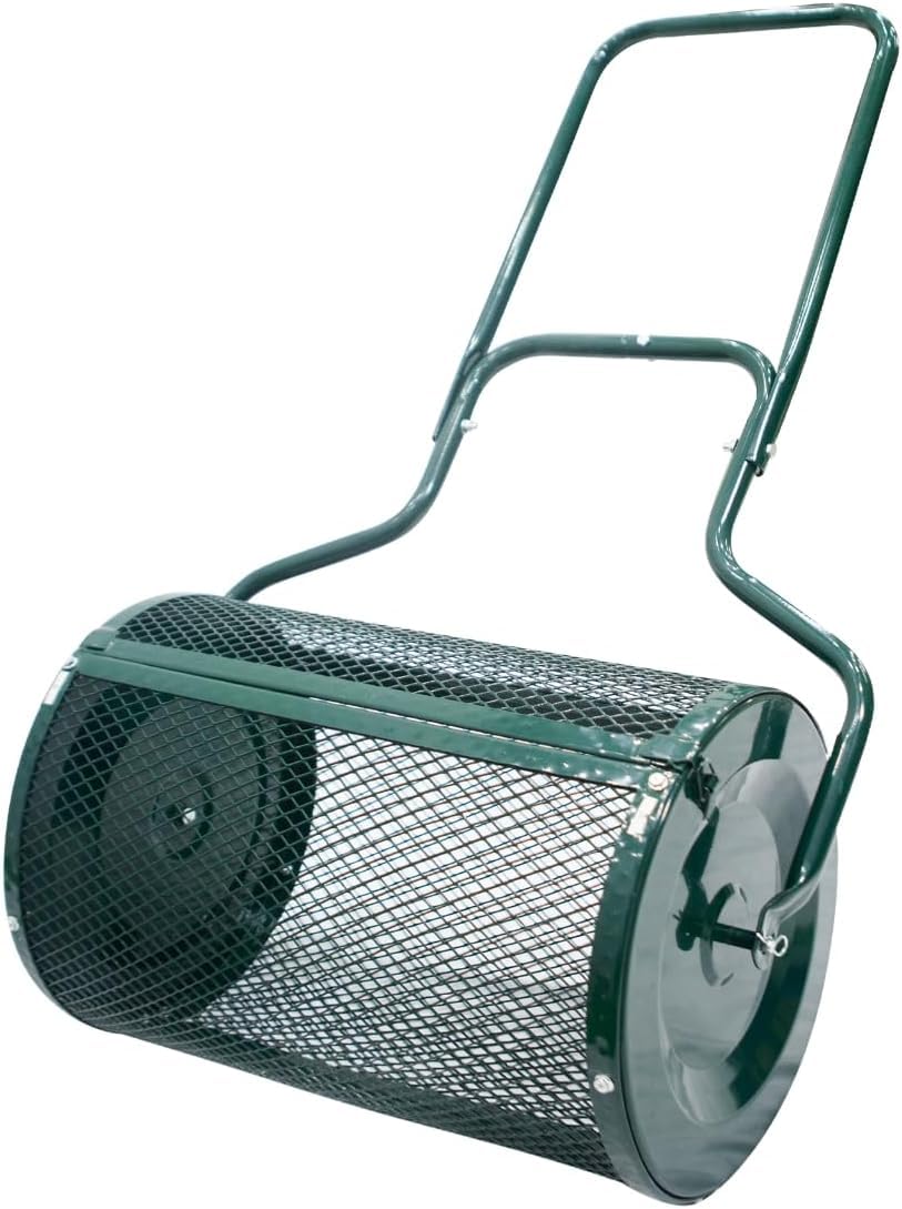 Thunderbay 24' Compost Spreader Garden Backyard Push/Tow-Behind Roller