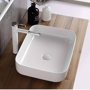 台上盆 飛散防止水 セラミック洗面器 トイレ  アート レトロ 洗面台 Amazon.co.jp: カウンタートップ洗面台レトロスタイルセラミック