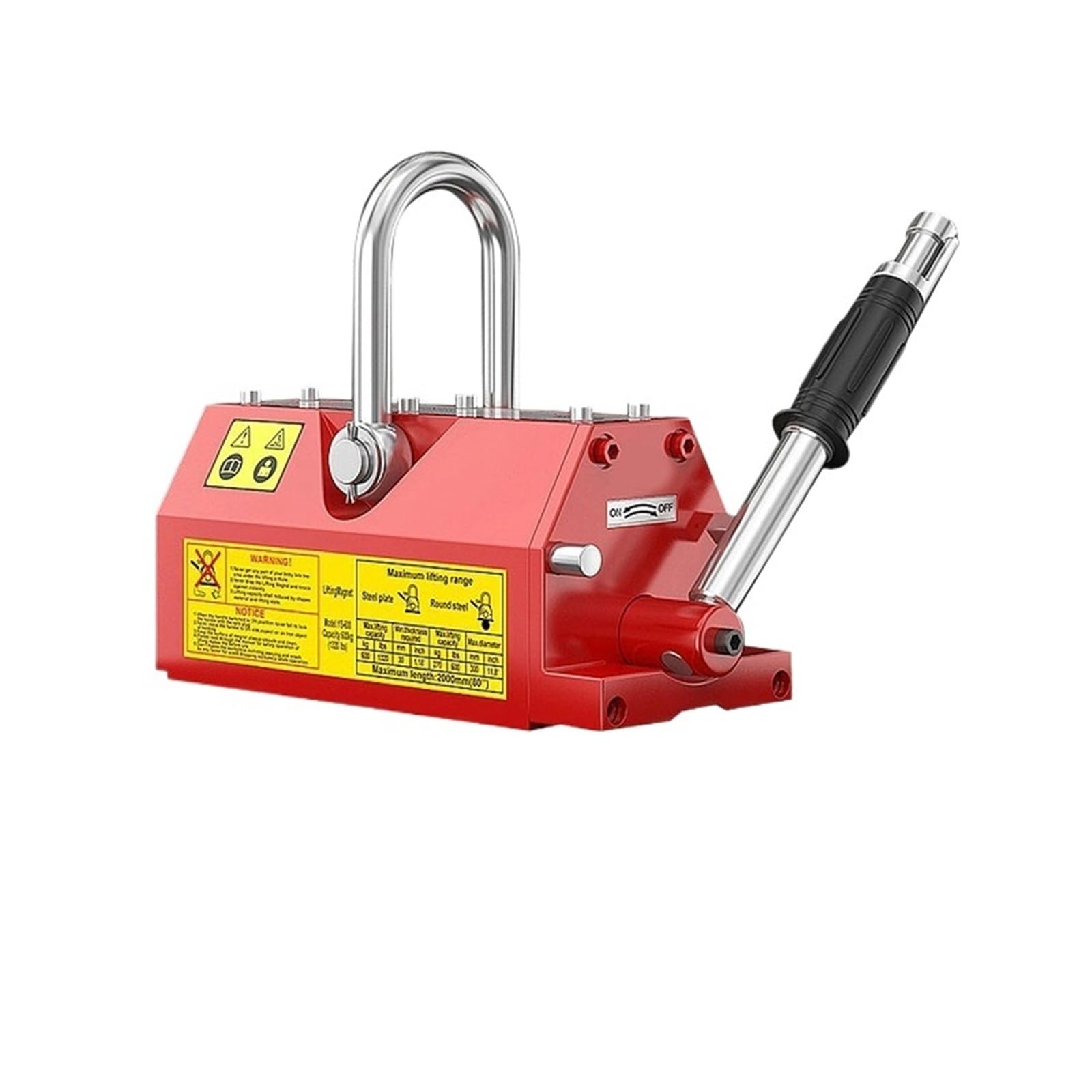 Urządzenie do podnoszenia z magnesem trwałym, 2-tonowy wciągnik magnetyczny do podnoszenia płyt stalowych, uchwyt z magnesem trwałym 400/600 kg, narzędzie do dużych obciążeń