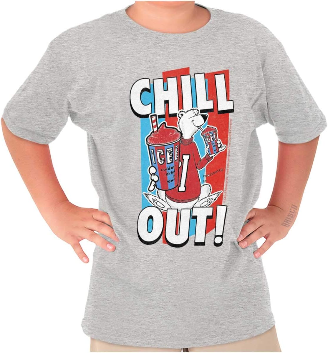 Brisco Brands Officially ICEE Logo Chill Out Crewneck T Shirts Boy Girl