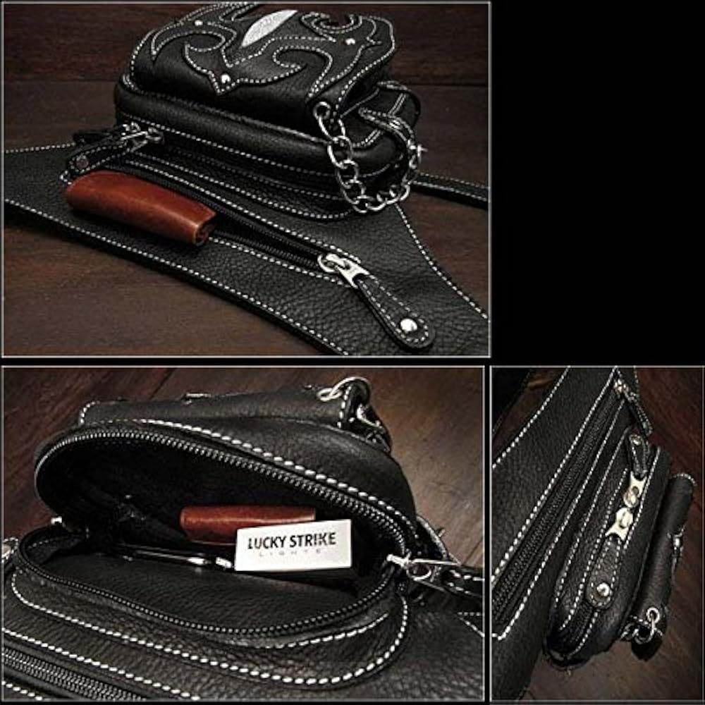 Amazon | レザー ウエストバッグ レッグポーチ レッグ バッグ ベルト