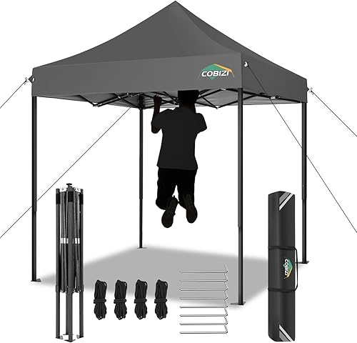 Miniatura 18 de COBIZI Toldo desplegable resistente de 10 x 20 sin pared lateral, para exteriores, bodas y fiestas, para todas las estaciones, resistente al viento,