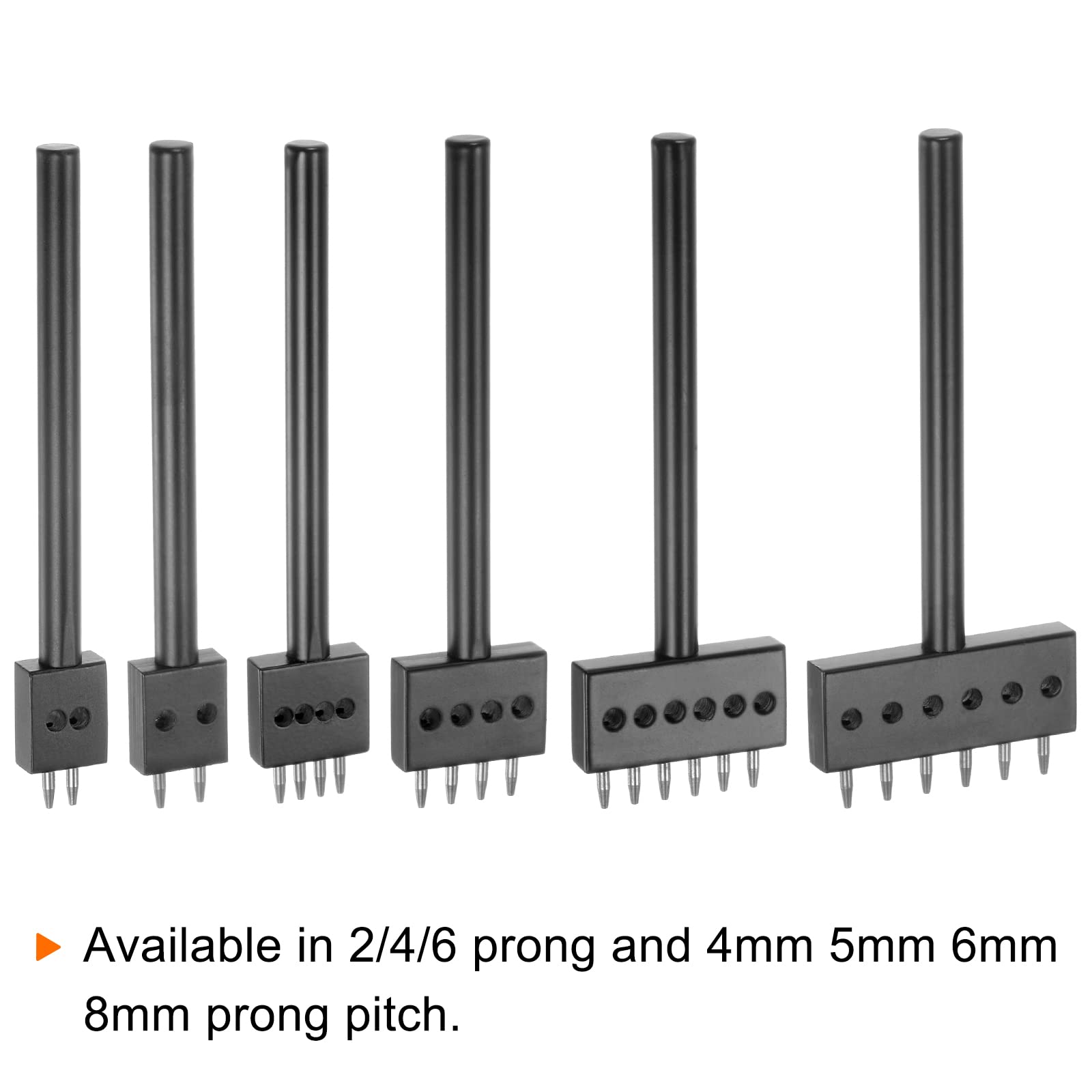 Sourcing Map 4pcs Leather Prong Punch 6mm 1/2/4/6 Prong Diamond Lacing High Carbon Steel Leather Stitching Punch Chisel Hole Punches Punching With 6mm Cutting Mat For Leathercraft Diy - View #10