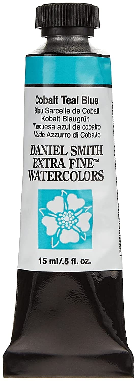 DANIEL SMITH 284600028 3981 Extra Fine Watercolor 15ml Paint Tube, Cobalt Teal Blue