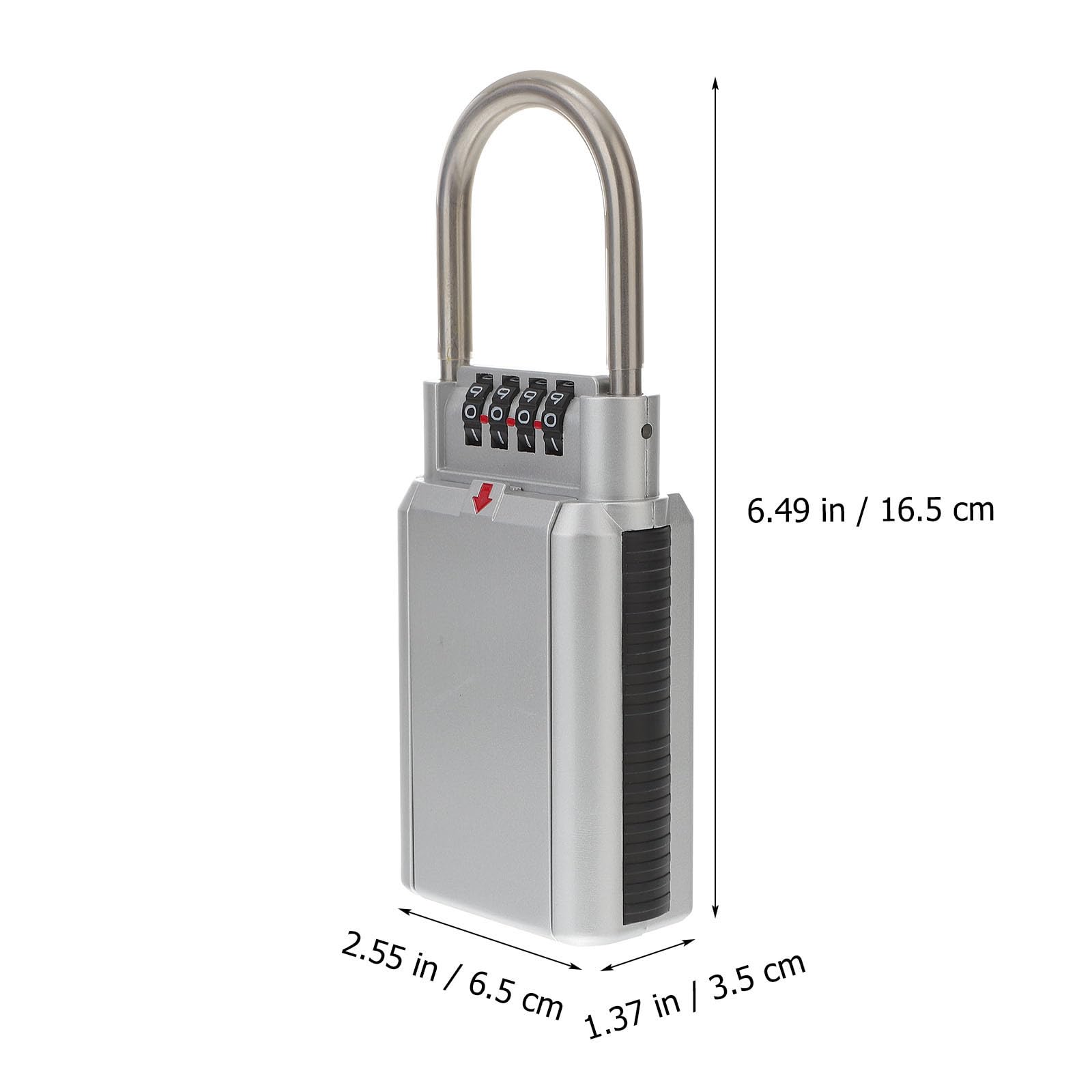 Caja de Seguridad para Llaves de Casa, Metal, Código 4 Dígitos, Plata