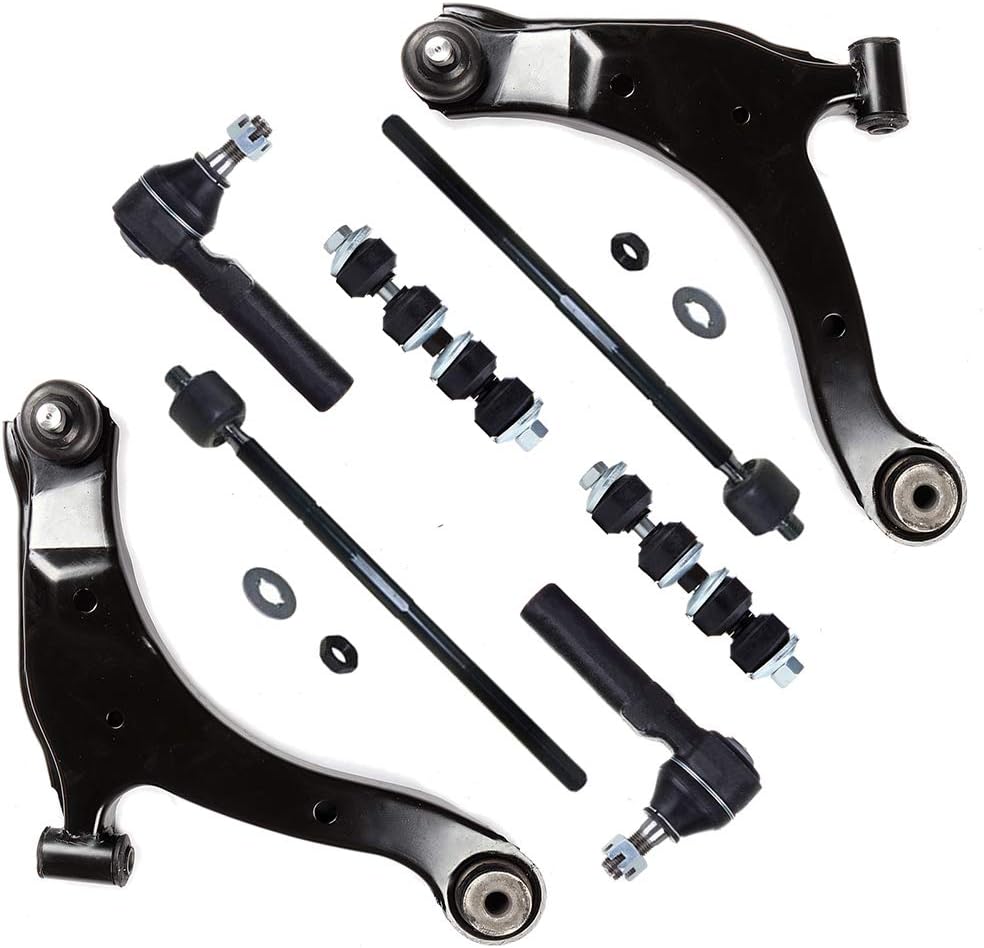 SCITOO 8-PC SET Front Suspension Control Arm Kit For Dodge SX 2.0 For Dodge Neon For Plymouth Neon Front Lower Control Arm And Ball Joint Front Sway Bar End Link Inner Tie Rod End Outer Tie Rod End