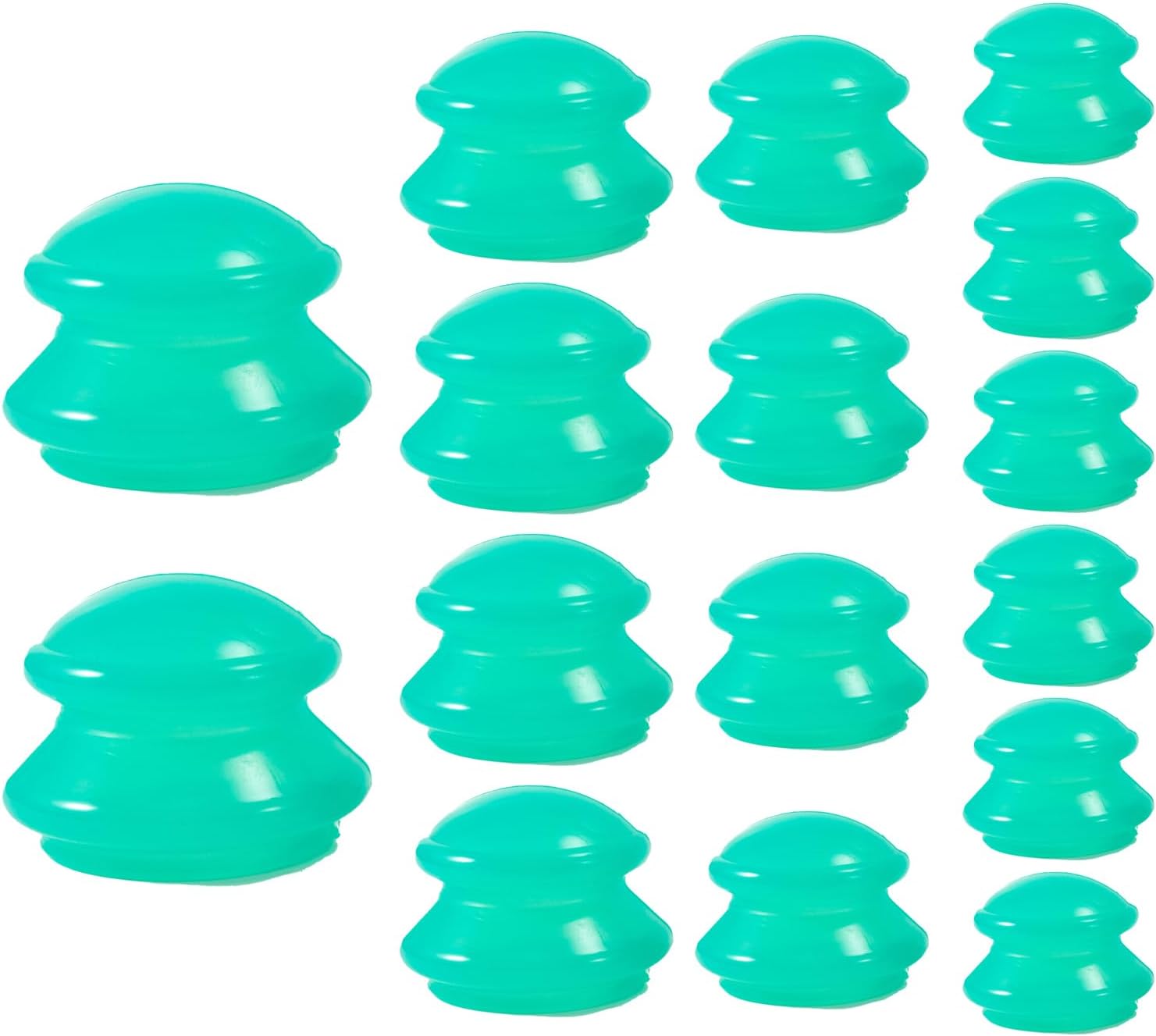 16 Pack Silicone Cupping Therapy Set, 4-Size Muscle Fatigue Relief Cups (TCM Treatment with Professional Acupressure Cups,Body Sculpt Cup,Silicone Cupping Massage Cups