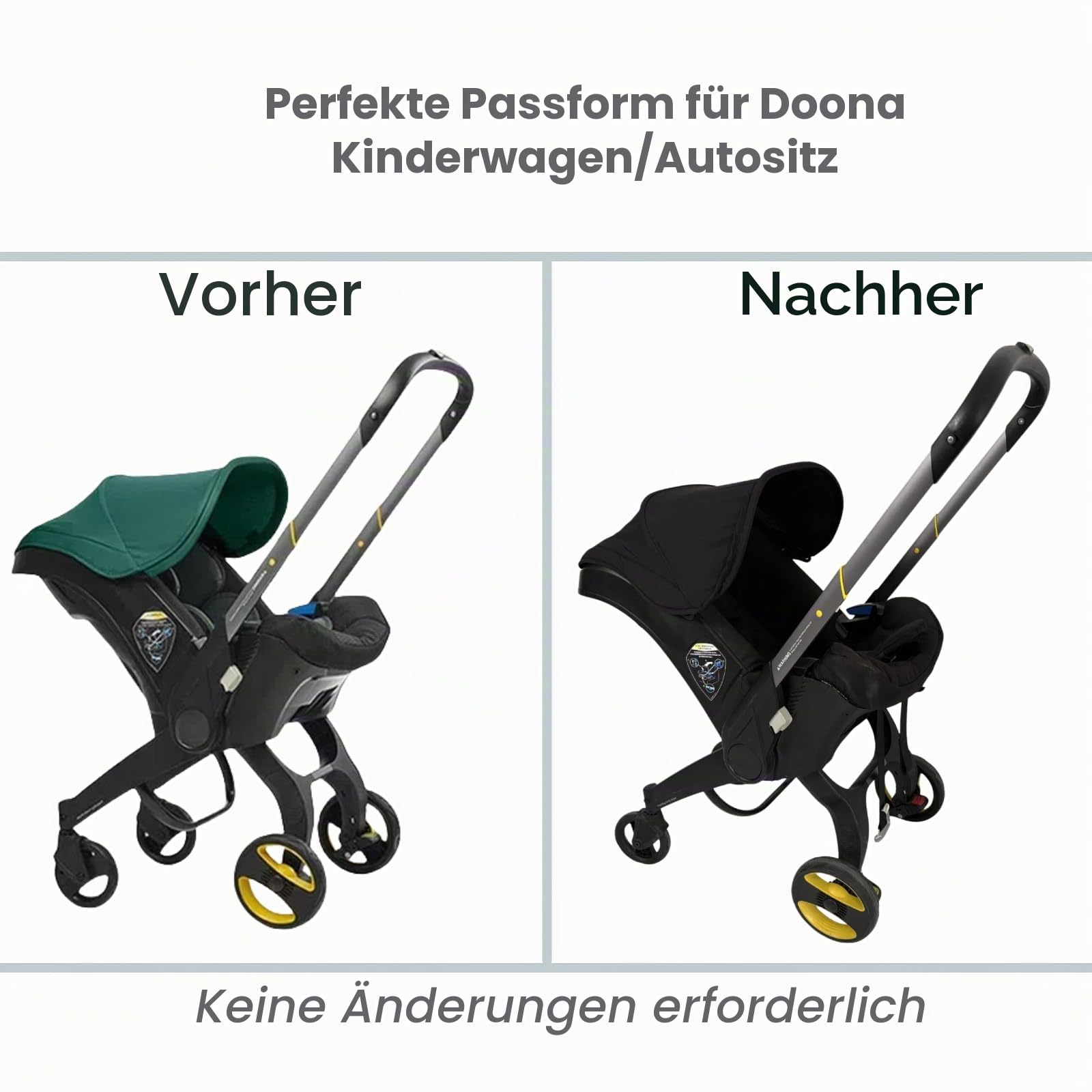 Kompatibel mit Doona Autositzbezug – 3-in-1 Baldachin, Ersatz-Kinderwagen-Zubehör für Babys und Neugeborene