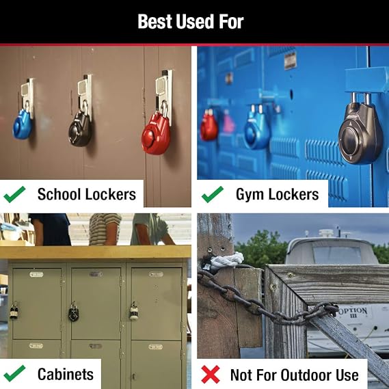 Master Lock Directional Combination Lock, Set Your Own Directional Lock, Combination Lock for Gym and School Lockers, 1500iD