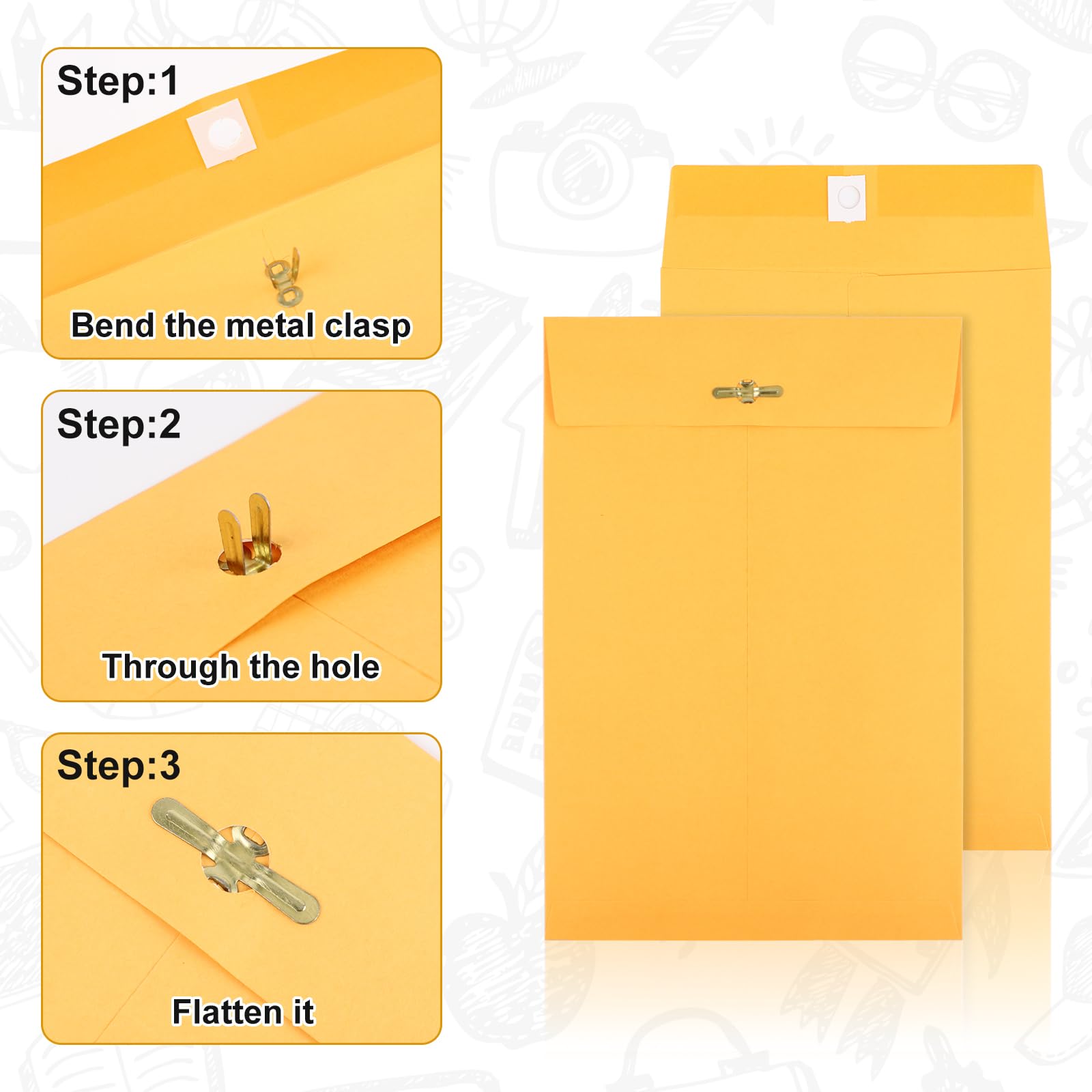 Buste Kraft Grandi Spesse con Chiusura Adesiva Heavy Duty 15,2x22,9cm 10pz