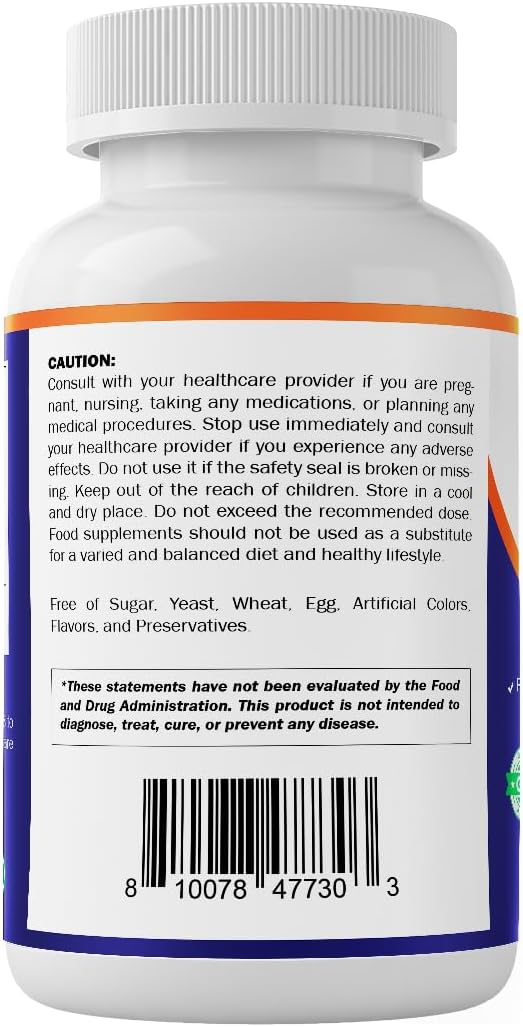 Vitamatic Calcium 1200mg with Vitamin D3 2000 IU (50mcg) – Bone & Immune Support Formula – 240 Tablets – High Absorption Calcium Carbonate with D3 – Non-GMO, Gluten-Free - Image 9