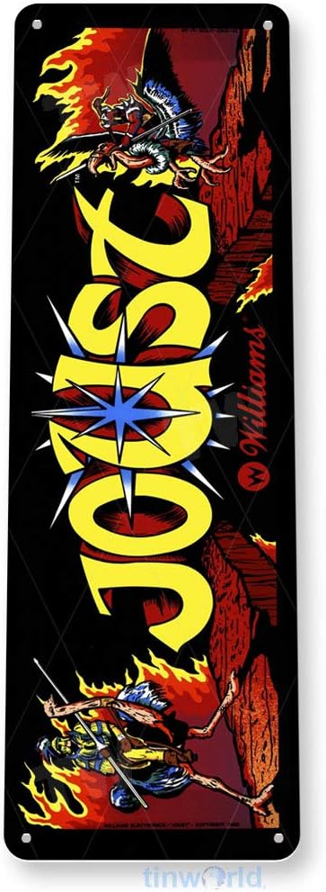 Tinworld Tin Sign: Joust Arcade Game Room Marquee Metal Decor Retro Arcade Console A457 image 3