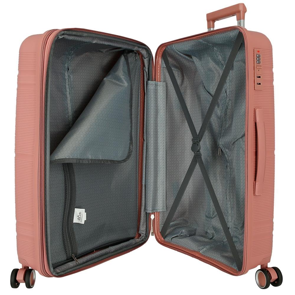 Roll Road Universe Duża walizka różowa 50 x 75 x 29 cm Twardy 4,1 kg Zamek TSA Polipropylen 4,1 kg 96LExtensible, Różowy kolor, Talla única, Duża walizka
