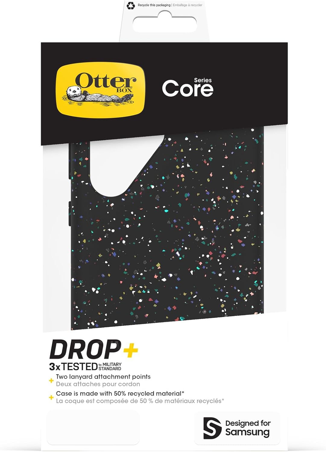 OtterBox Core Series Case for Samsung Galaxy S24 Ultra, Shockproof, Drop Proof, Ultra-Slim, Protective Case, 3X Tested to Military Standard, Black